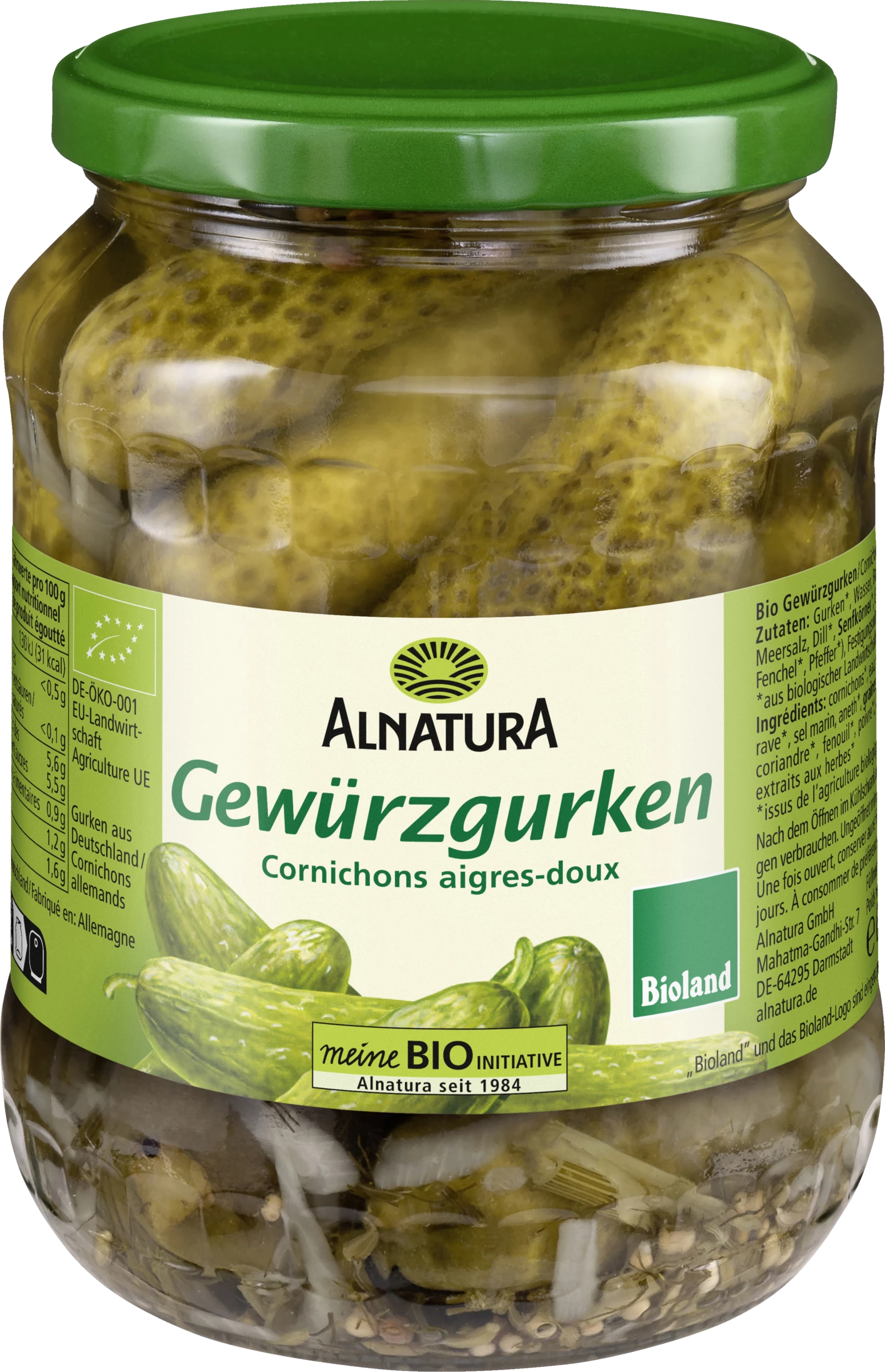 Alnatura Bio Gewürzgurken 3 Alnatura Bio Gewürzgurken