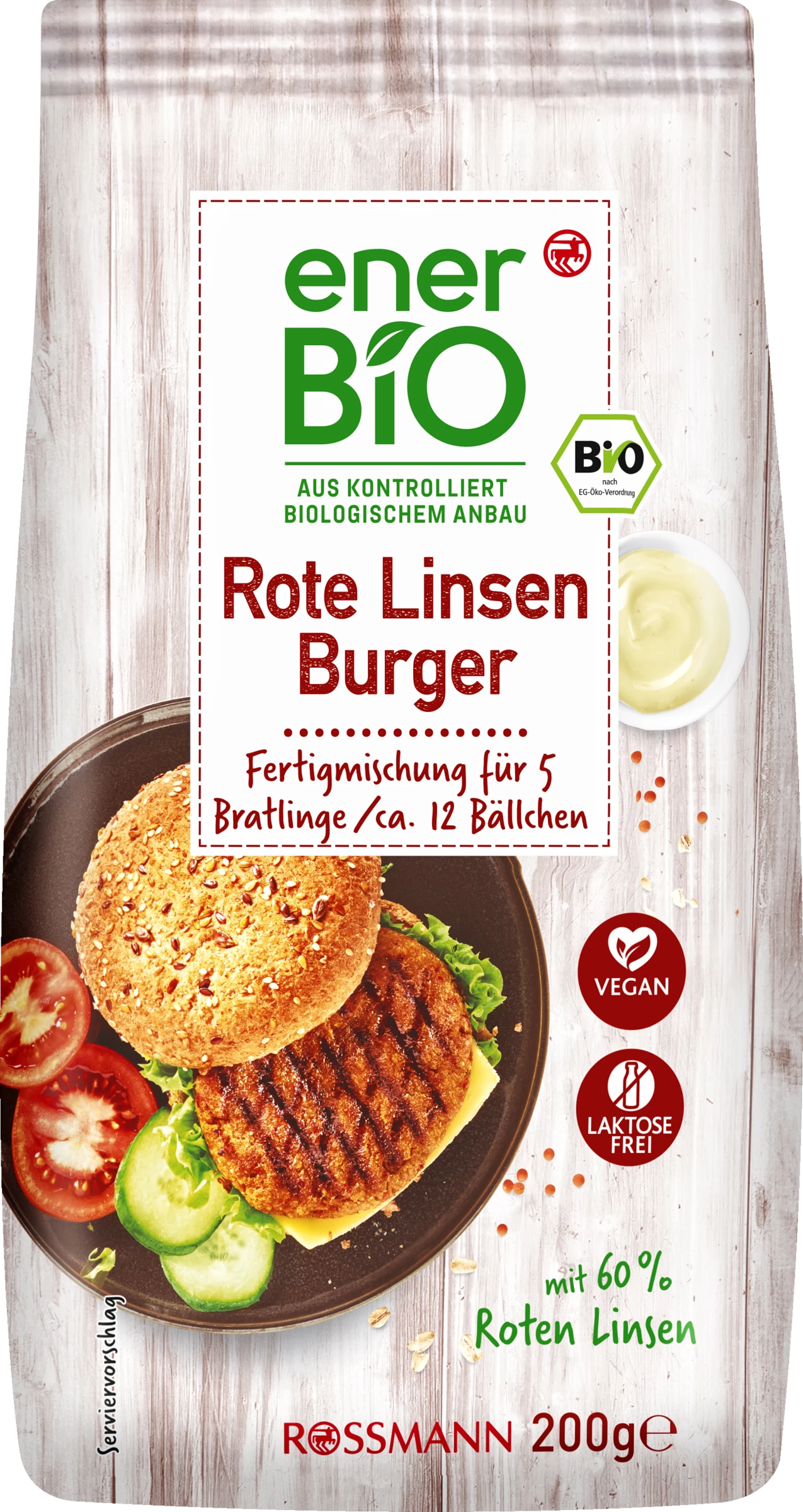 EnerBiO Rote Linsen Burger 3 EnerBiO Rote Linsen Burger
