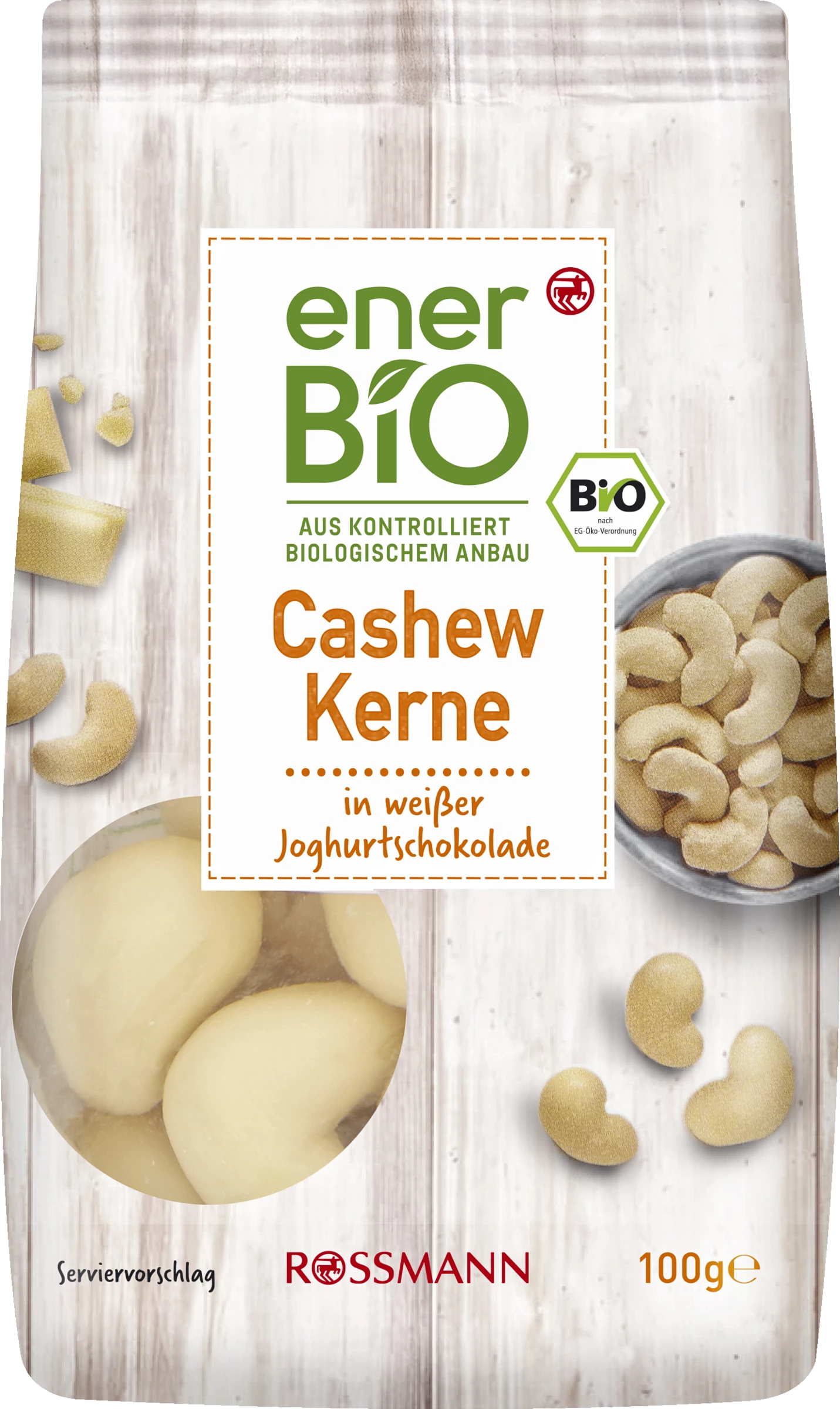 EnerBiO Cashewkerne In Weißer Joghurtschokolade 3 EnerBiO Cashewkerne In Weißer Joghurtschokolade