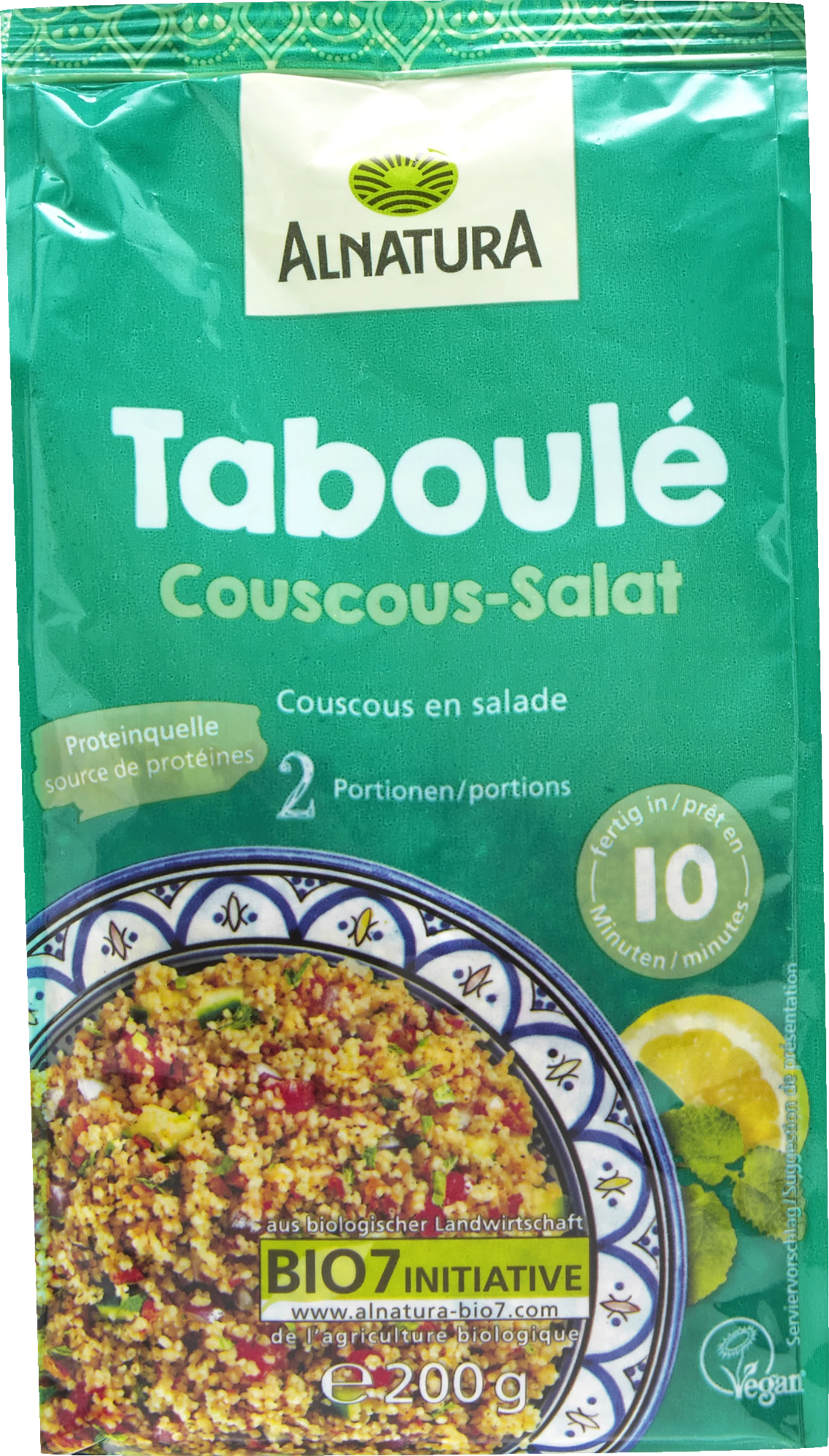 Alnatura Bio Taboulé Couscous-Salat 3 Alnatura Bio Taboulé Couscous-Salat