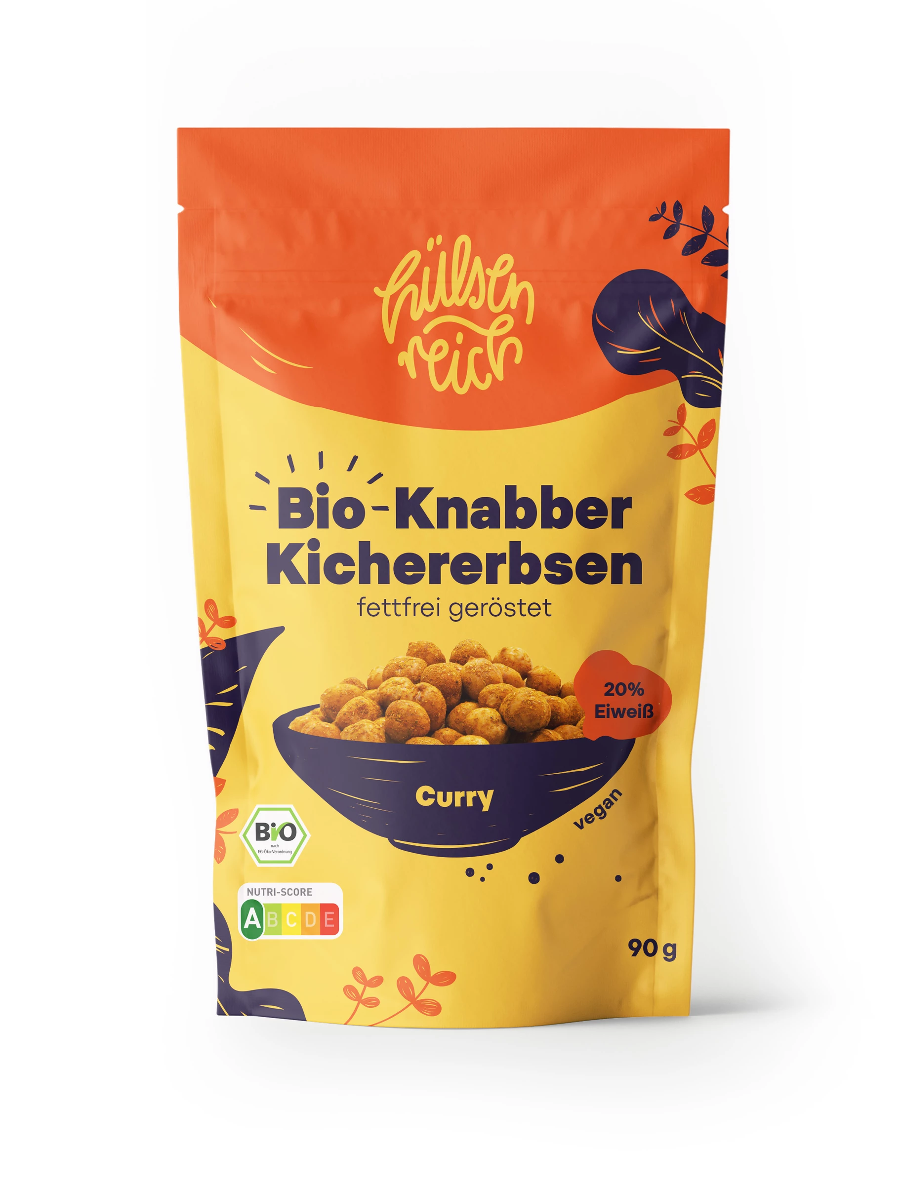 Hülsenreich Bio Geröstete Kichererbsen Zum Knabbern – Curry, Fruchtig-mild 3 Hülsenreich Bio Geröstete Kichererbsen Zum Knabbern – Curry, Fruchtig-mild