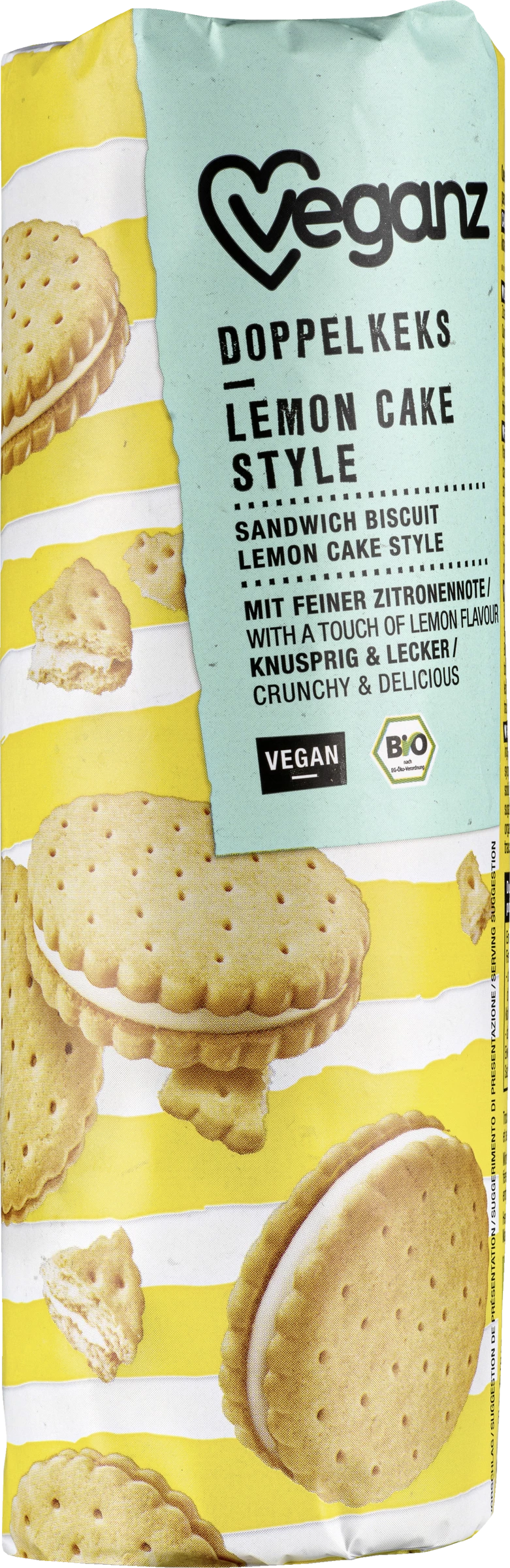 Veganz Bio Doppelkeks Lemon Cake Style 3 Veganz Bio Doppelkeks Lemon Cake Style