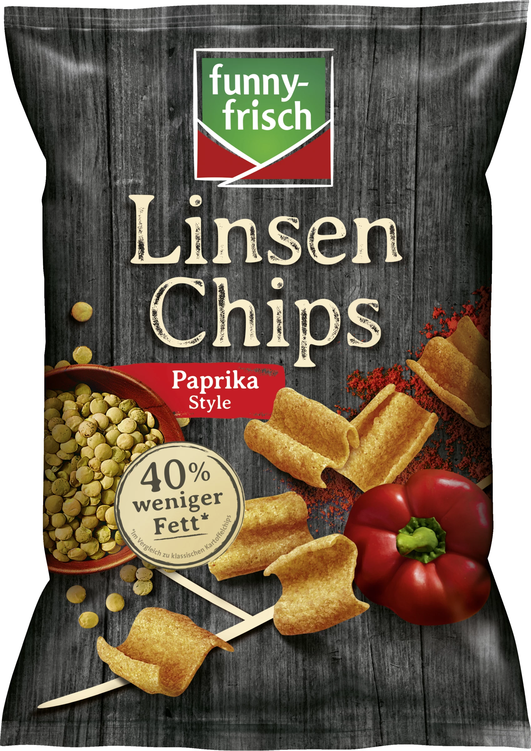 Funny-Frisch Linsen Chips Paprika Style 3 Funny-Frisch Linsen Chips Paprika Style