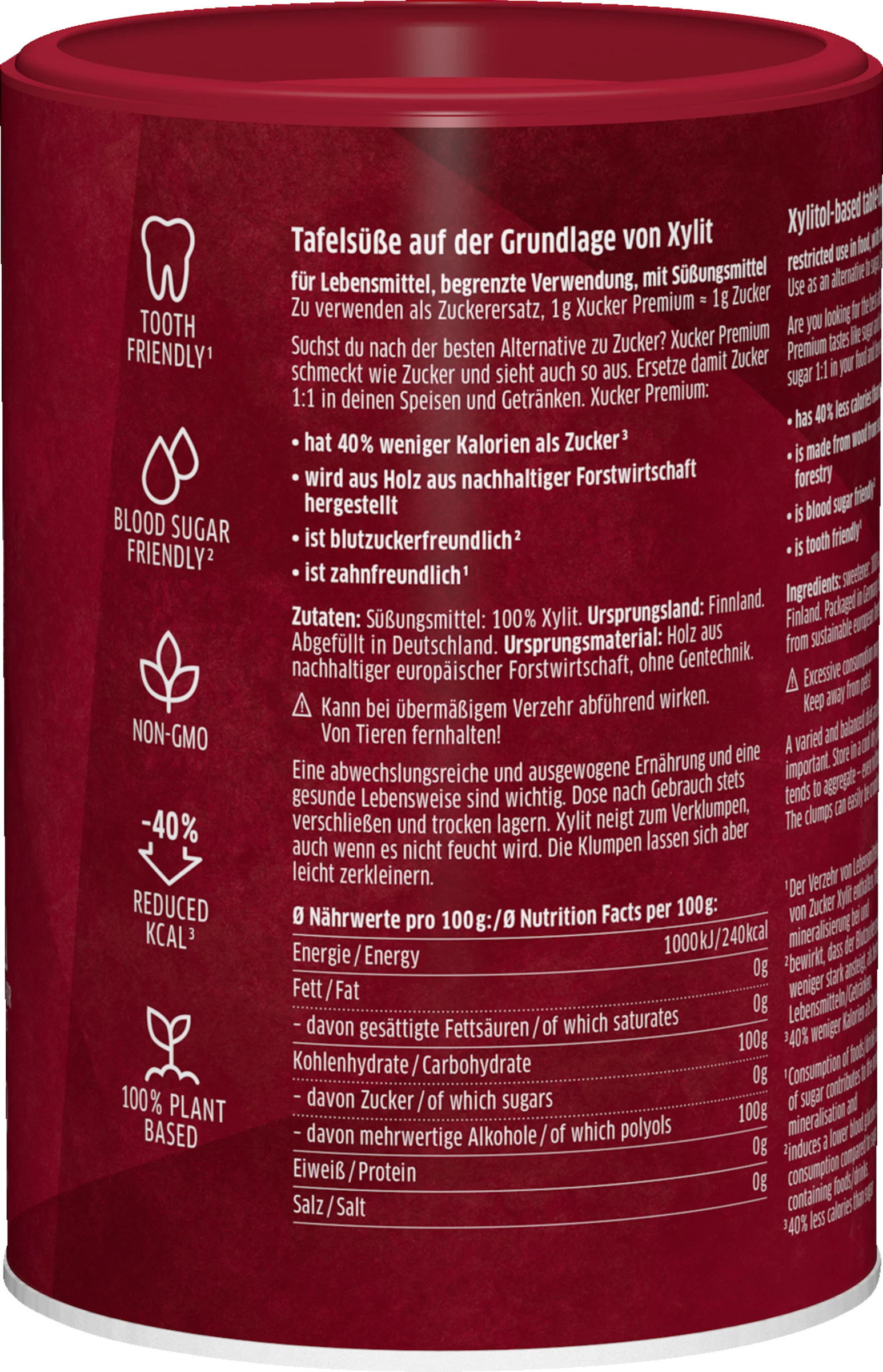 Xucker Premium Kalorienreduziertes Süßungsmittel 4 Xucker Premium Kalorienreduziertes Süßungsmittel – Bild 2