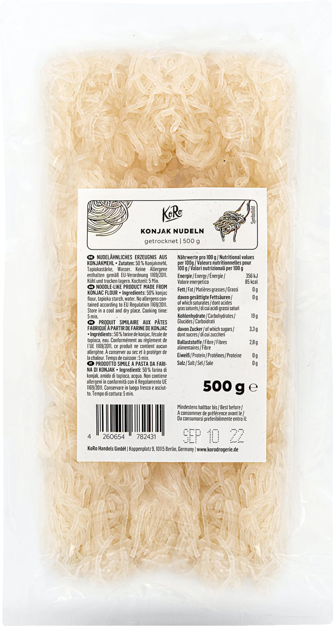 KoRo Getrocknete Konjaknudeln 3 KoRo Getrocknete Konjaknudeln