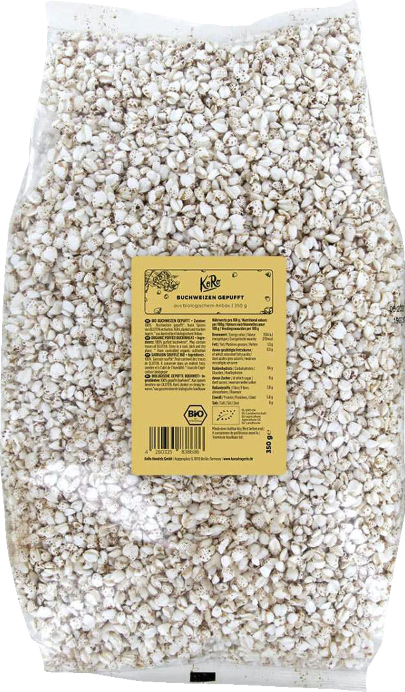 KoRo Bio Buchweizen Gepufft 3 KoRo Bio Buchweizen Gepufft