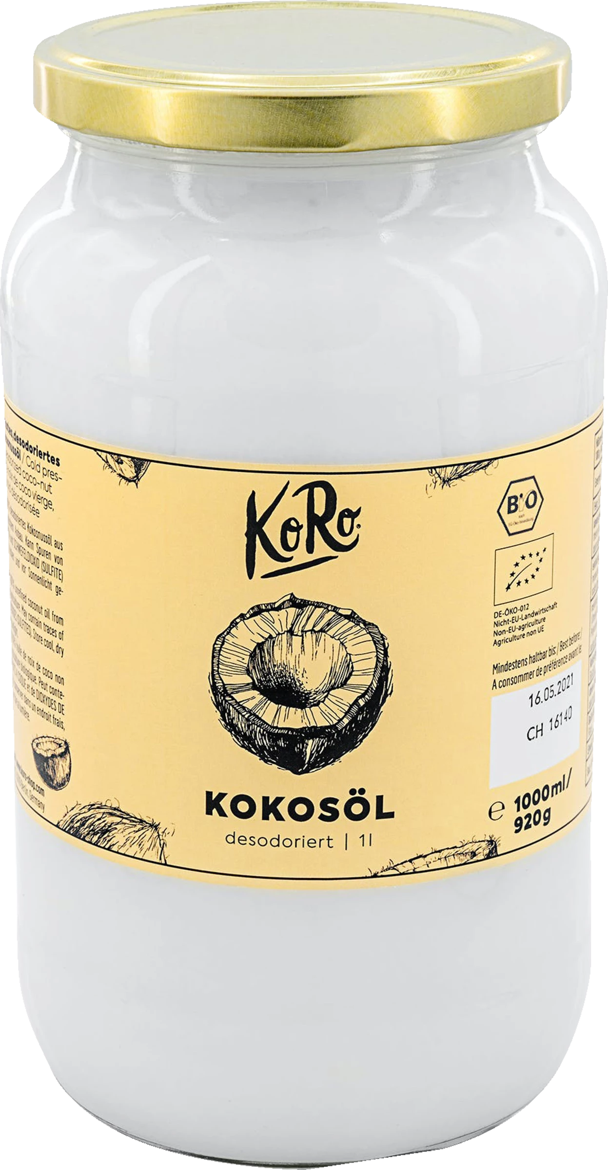 KoRo Desodoriertes Bio Kokosöl 3 KoRo Desodoriertes Bio Kokosöl