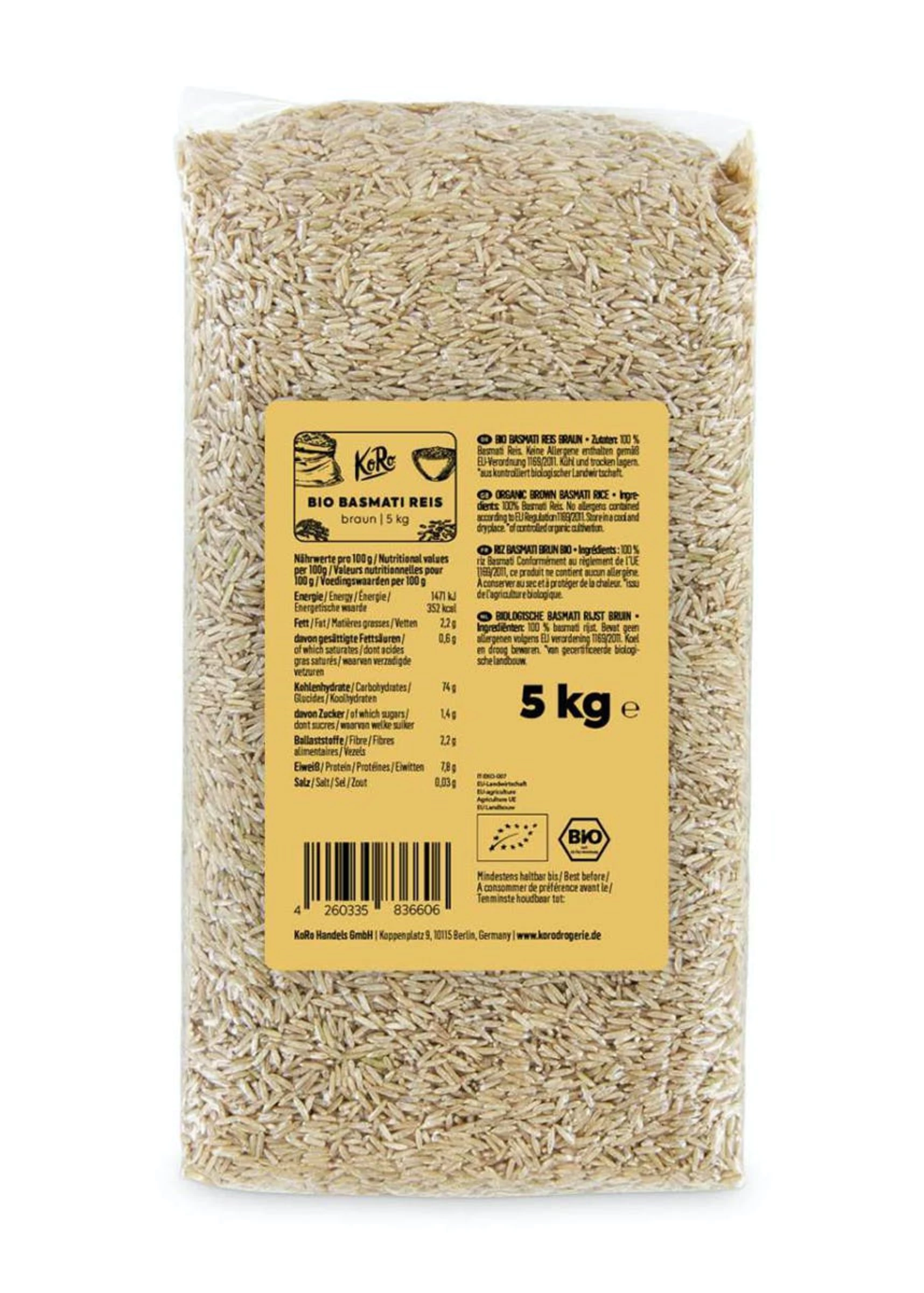 KoRo Brauner Bio Basmati Reis 3 KoRo Brauner Bio Basmati Reis