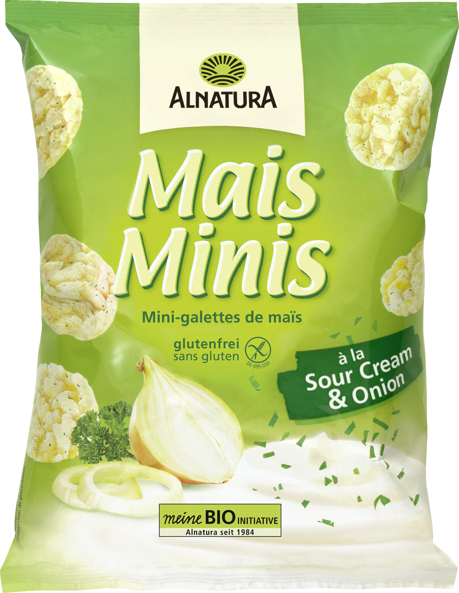 Alnatura Bio Mais Minis à La Sour Cream & Onion 3 Alnatura Bio Mais Minis à La Sour Cream & Onion